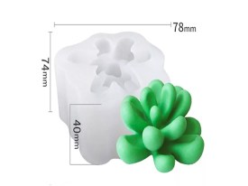 Molde silicona suculenta grande